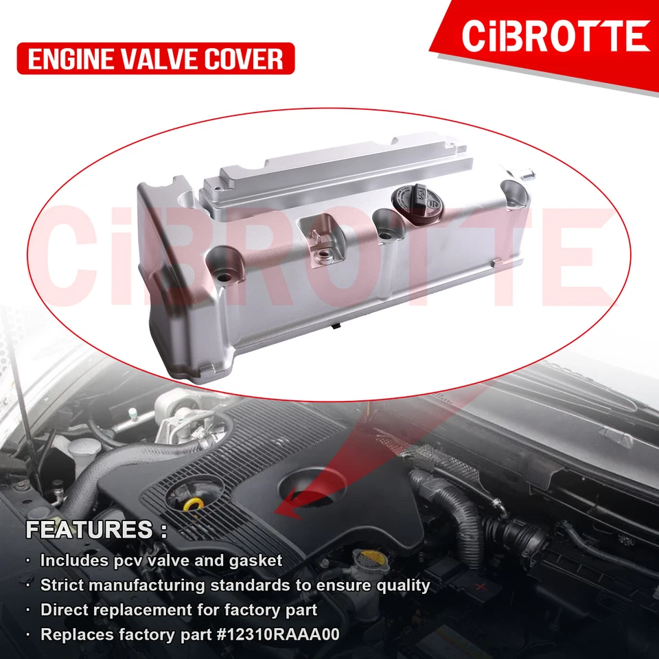 Cubierta de válvula de aluminio para Honda 06-11 Civic 2.0L 03-07 Accord 07-09 CR-V 2.4L Foto 2 de 4