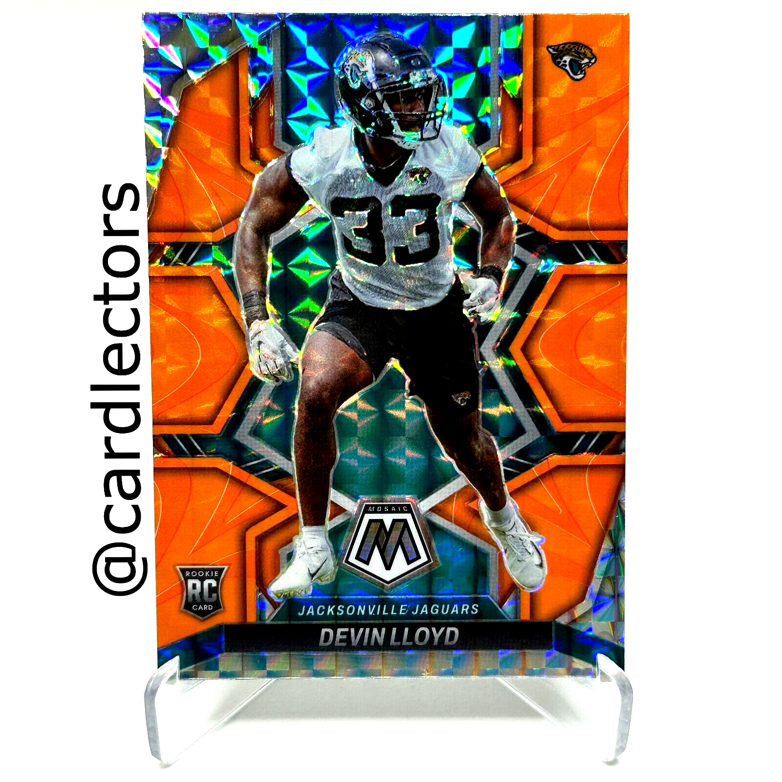 2022 Panini Mosaic Football DEVIN LLOYD #375 RC Reactive Orange PRIZM SP JAGUARS