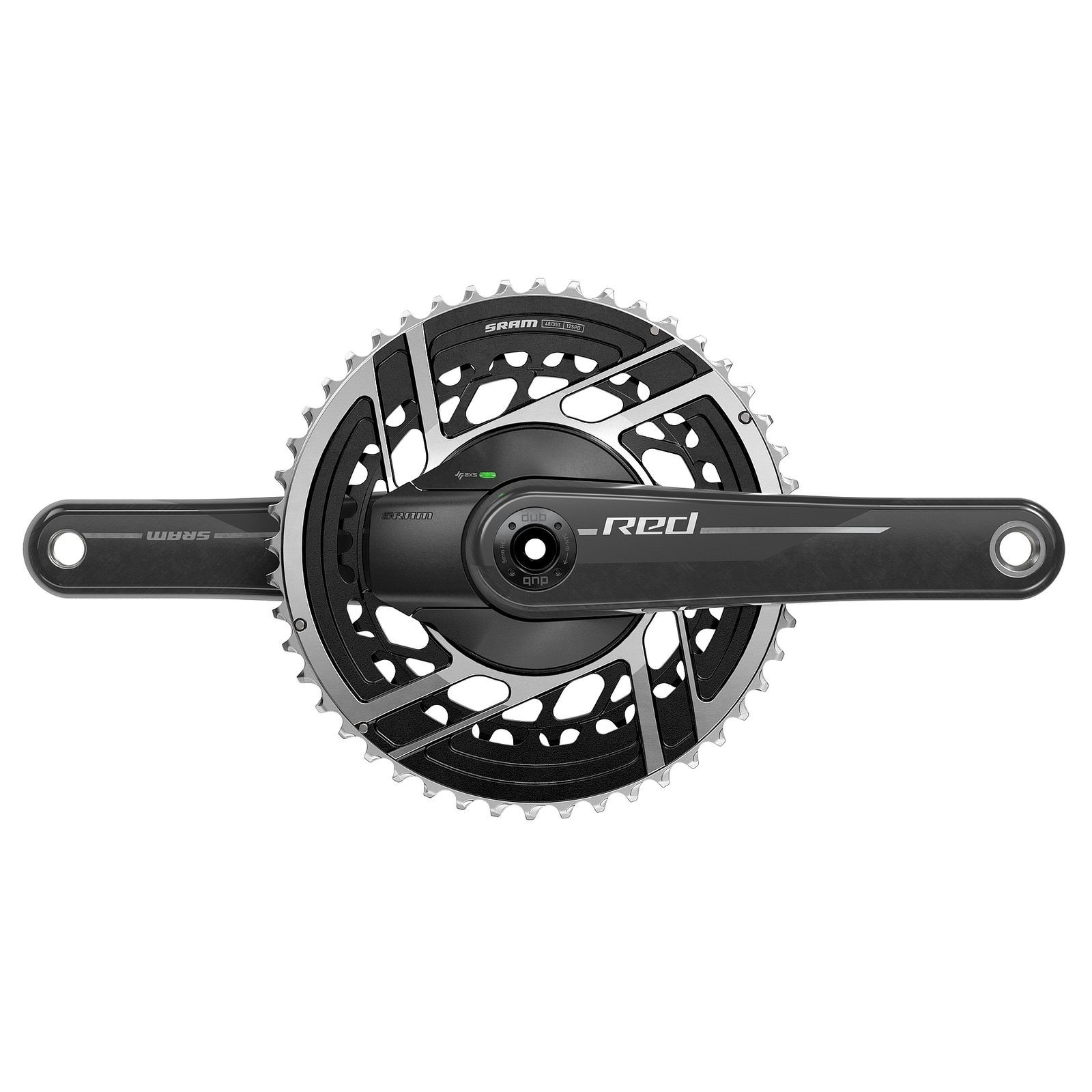Коленчатый вал измерителя мощности SRAM RED AXS - 170 мм, 2x12-ступенчатый, 48/35 т, прямой на 8 болтов