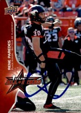 Rene Paredes Signed 2017 Upper Deck CFLPA All Star Card Calgary Stampeders