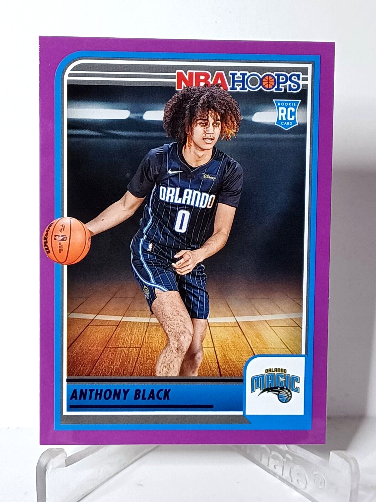 2023-24 NBA Hoops-Anthony Black RC Purple Parallel- #257