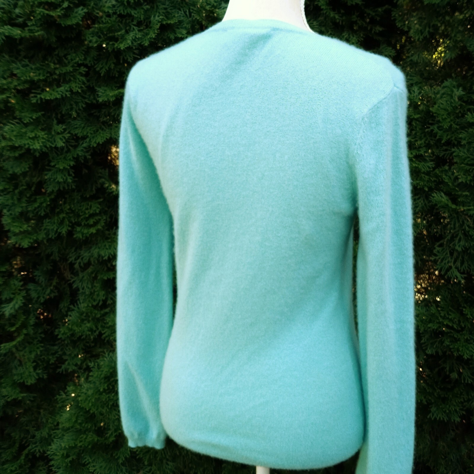 Marshall Field's Blue Cashmere Pullover V Neck Sweater M eBay