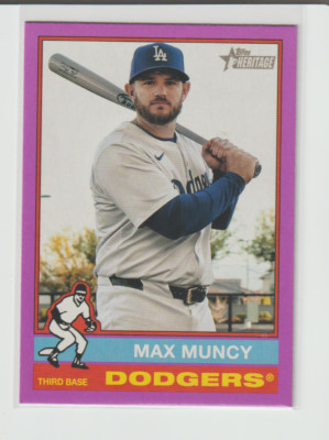 2025 Topps Heritage Max Muncy Purple Border Card # 359