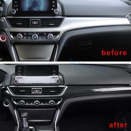 Carbon Fiber ABS Dashboard AC Vent Handle Bowl Decor Trim For Honda Accord 18-22 - Picture 12 of 14