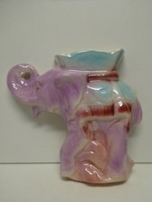 AUSTRALIAN POTTERY PATES ELEPHANT STATUE WALL VASE 