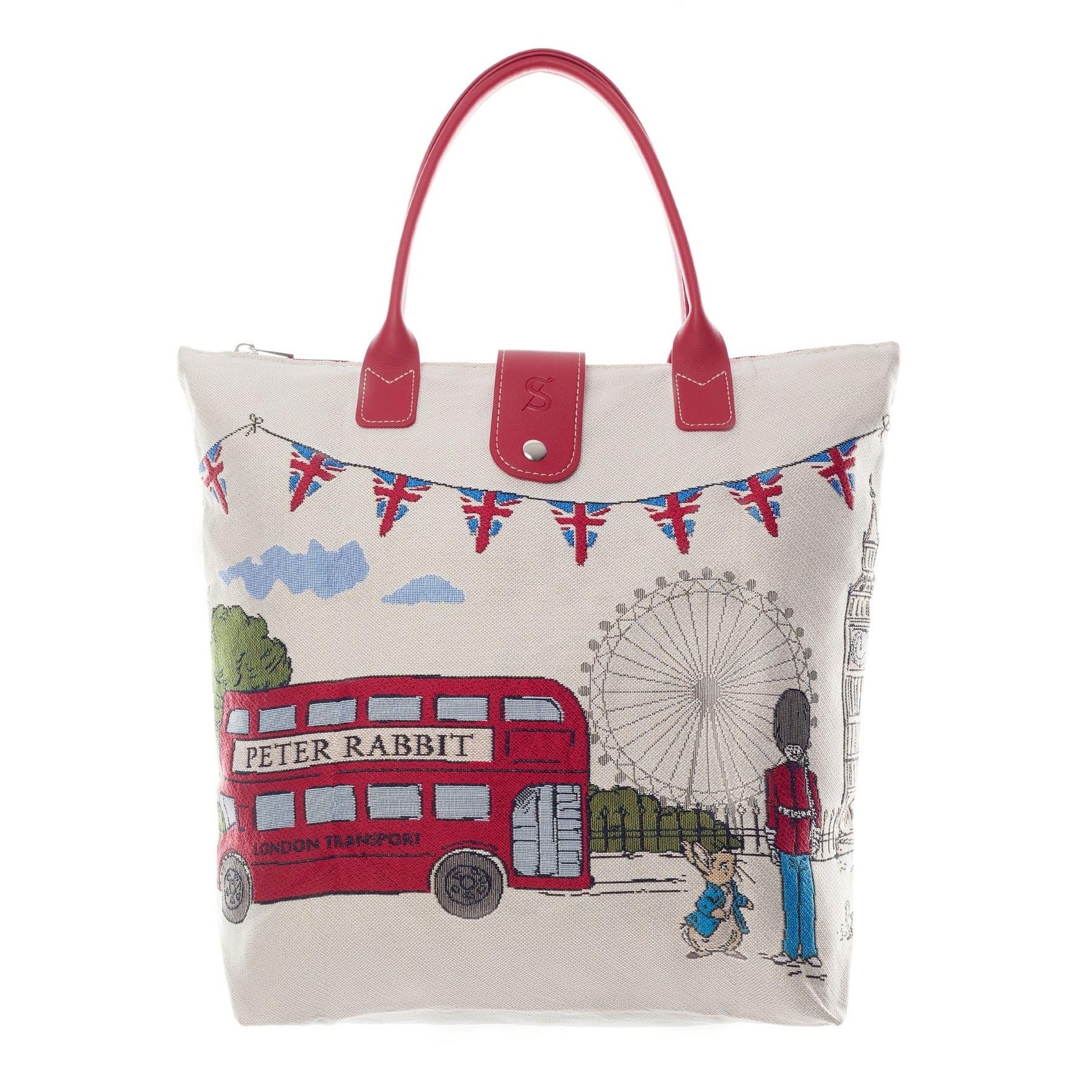 Peter Rabbit Foldable Handbag Shopper Bag Victorian Heritage London Tapestry
