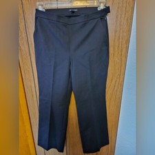 EILEEN FISHER Black Stretch Side Zip Ankle Pants Size 6