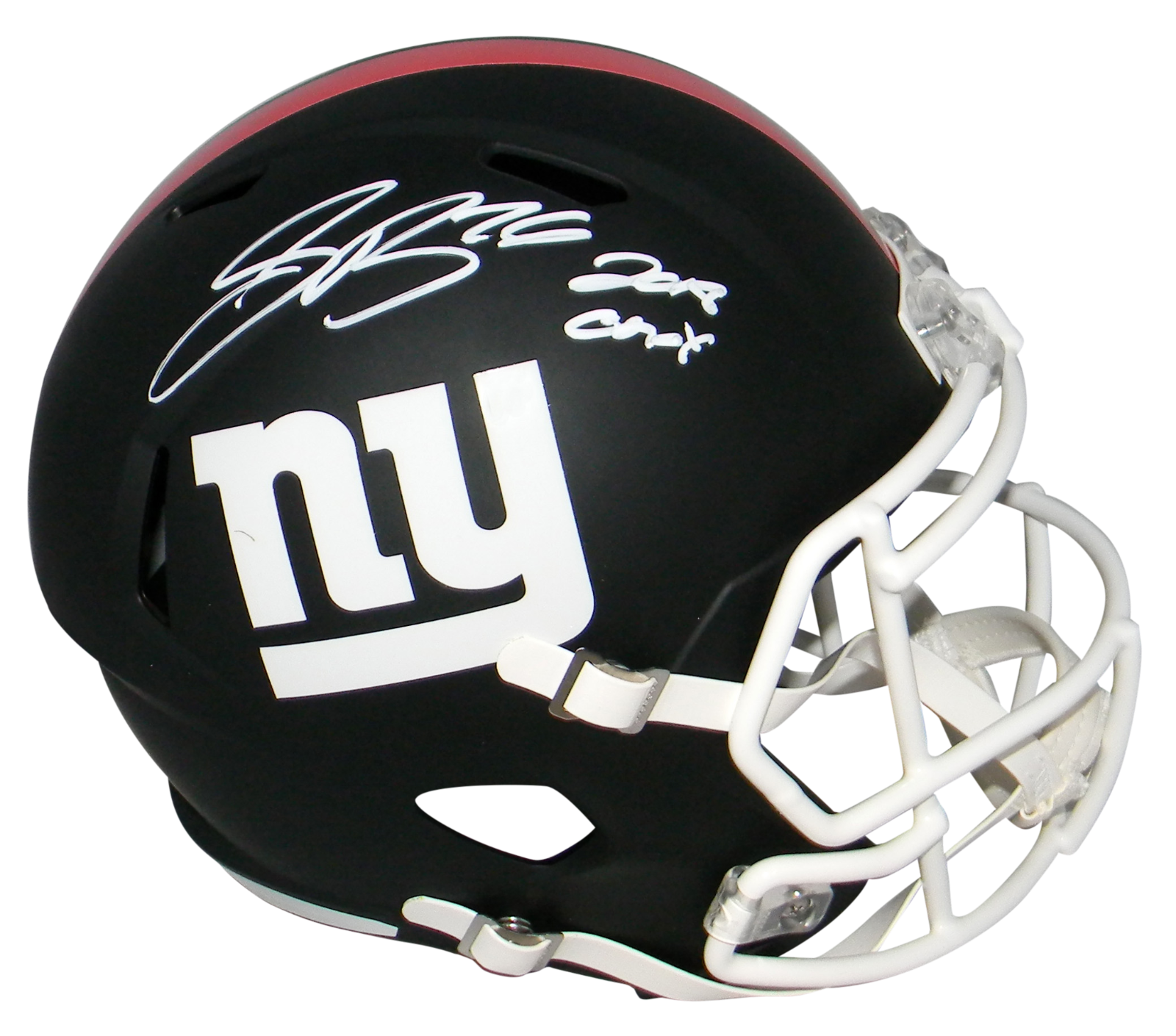 Saquon Barkley Autographed Signed New York Giants BLACK FULL SIZE SPEED HELMET W/ 2018 OROY 