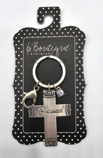NEW in Packaging "Blessed" Inspirational Cross Keychain MSRP: 13.00