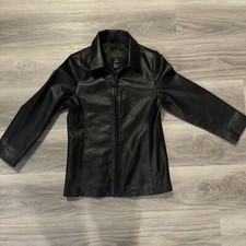 Emergency Exit 100 Leather Kids Jacket Size 10/12