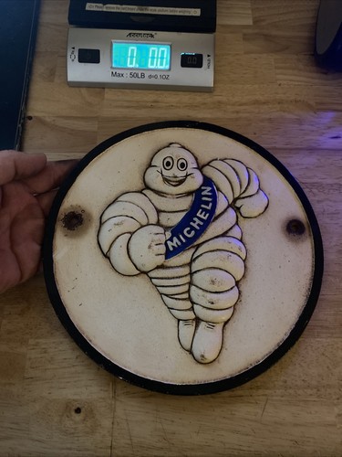 Michelin Tire Sign Plaque Cast Iron Patina Goodyear Fatboy Tires Car Truck Auto