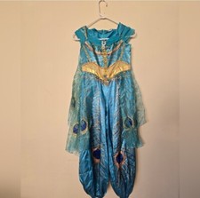 DISNEY ALADDIN PRINCESS JASMINE BLUE GOLD DRESS UP Halloween COSTUME Size S