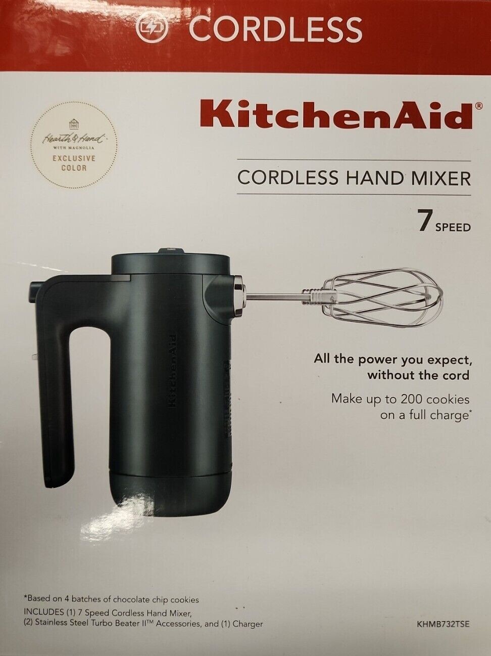 KitchenAid Cordless Hand Mixer 7 Speed (KHMB732TSE) Hearth &Hand w/ Magnolia eBay