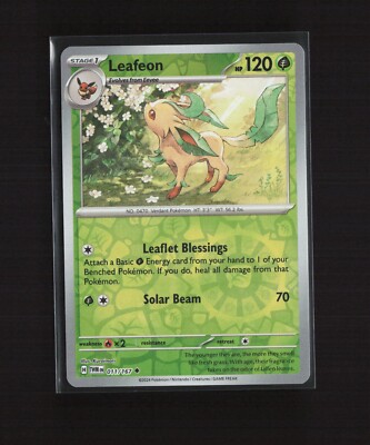 Leafeon 011/167 Twilight Masquerade Reverse Holo Uncommon Pokemon