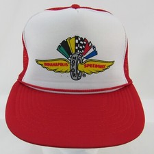 Vintage Indianapolis Motor Speedway Snapback Hat Red White