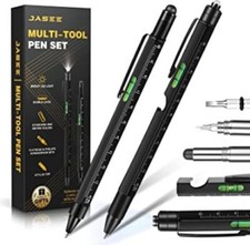 Multitool Pen Set, Cool Gadgets With LED Light, Stylus, Level, Screw Driver -NIB