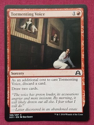 Magic The Gathering SHADOWS OVER INNISTRAD TORMENTING VOICE red card MTG