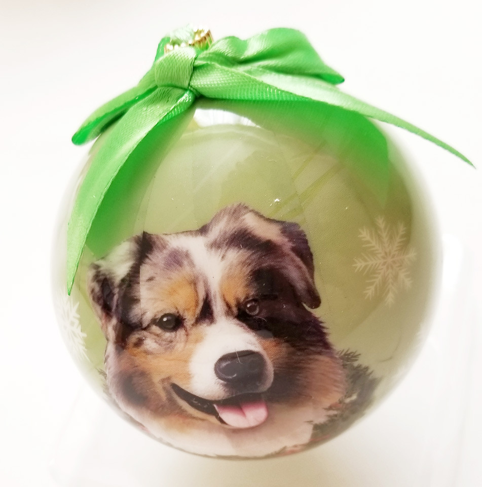 Australian Shepherd Dog Christmas Ball Ornaments Tree Decoration for