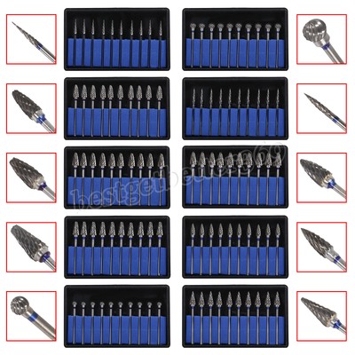 10pcs Dental Lab Wolfram Stahl Hartmetall Polierbohrer 2,35mm Bohrer Burs