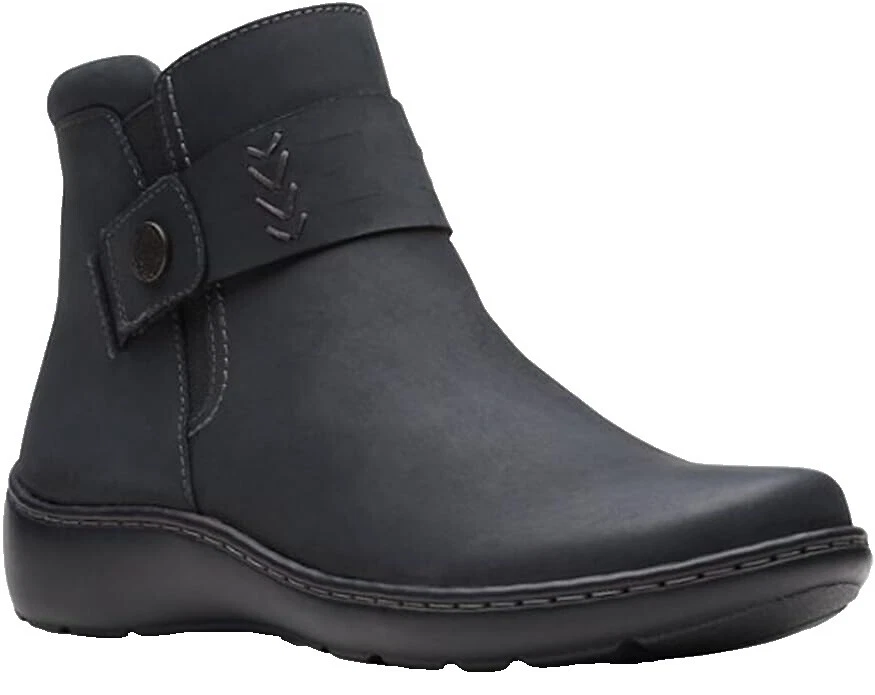 Женские кожаные повседневные сапоги Clarks с верхом