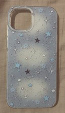 iPhone 14 White Star & Paw Print Phone Case