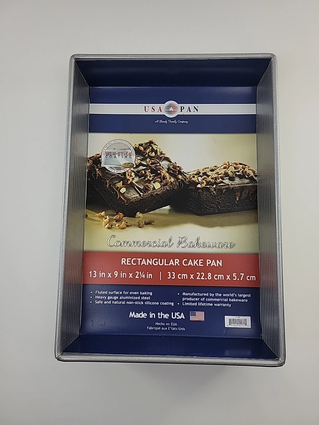 Bakeware Rectangular Cake Pan,9 x 13" Nonstick & Quick Release Coating, Made USA
