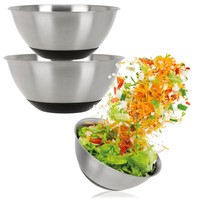 3-Teiliges SchüSsel-Set Aus Edelstahl - SalatschüSsel - RüHrschüSsel