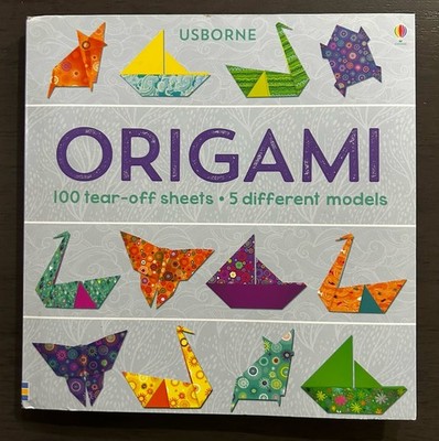 Usborne Origami 100 tearoff sheets, five different models NEW Book