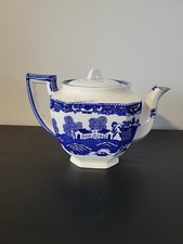 Vintage Blue Willow Miniature Teapot with Lid 1950s/60s Japan