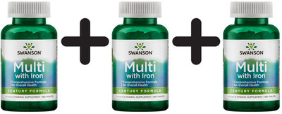 3 x Swanson Century Formula, Multi-Vitamin & Mineral with Iron (120,49 EUR/kg)