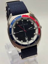 Caravelle/Bullova 40mm Stainless Steel Case w/ Blue Nylon Strap