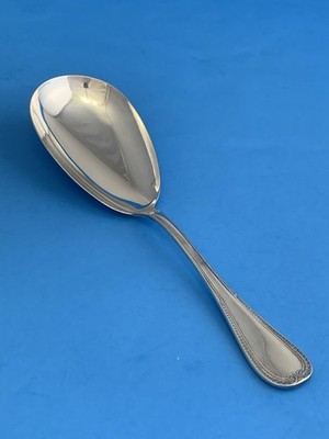 CHRISTOFLE Malmaison Large 9 3/4  Oval Serving Spoon Rice, Potato, Berry FRANCE