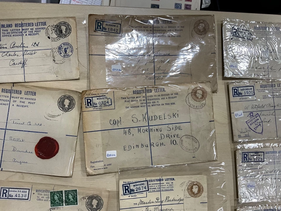 KEVII KGV KGVI QE 50x Зарегистрированные Письма БОЛЬШИНСТВО рельефных ad92 - Изображение 3 из 4