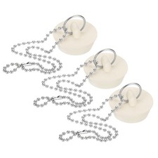 3Pcs for 1-3/8" to 1-1/2" Tub Drain Stopper Rubber Sink with Beaded Chain