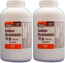 2-Pack Rugby Sodium Bicarbonate 10gr 1000ct – Fast Heartburn Acid Relief