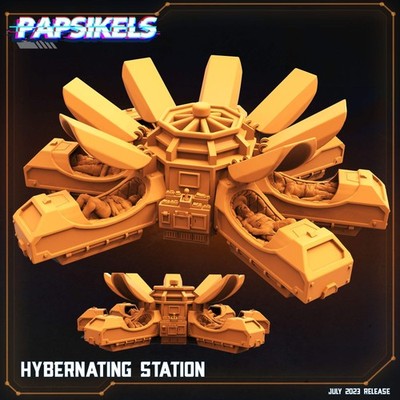 Xenowars Hibernation Station: Alien Cryotube Miniatur für RPG, Sci-Fi Tabletop
