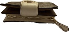 Coach Corner Zip Wallet Beige Free Shipping