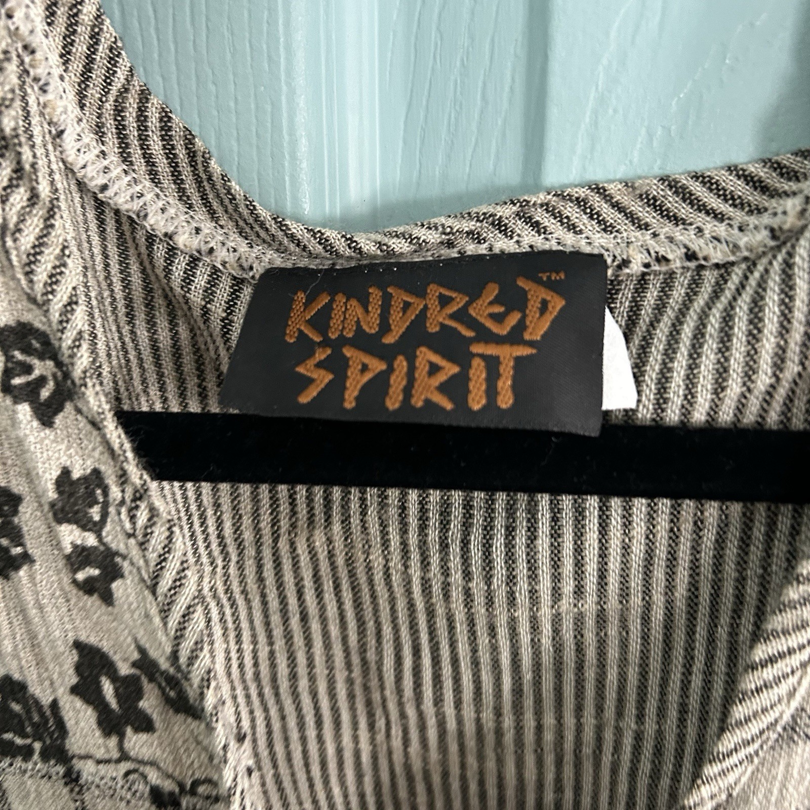 Kindred Spirit Boho Patchwork Button Front Sleeve… - image 3