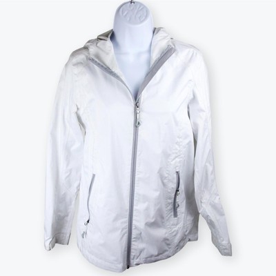 Gerry White Womens Windbreaker Full Zip Jacket XSmall