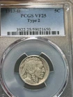 US Buffalo Nickel 1913-D T2 PCGS VF25