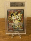 Pokémon TCG Meowth EX  SIR POR 121/088 BGS PRISTINE 10