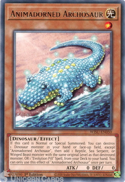 WISU-EN050 Animadorned Archosaur :: Rare 1st Edition Mint YuGiOh Card