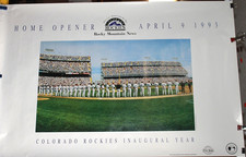 Vintage April 9,1993 Rocky Mtn. News Colorado Rockies First opening Day Poster