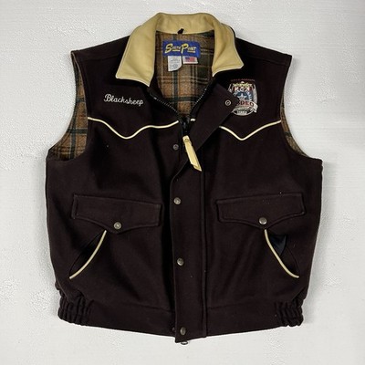 South Point Mens Vest Wrangler National Finals Rodeo Patch Size