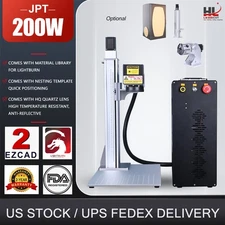 JPT 200W MOPA Fiber Laser Marking Engrave Cutter Machine 500mm 800mm Lift Column