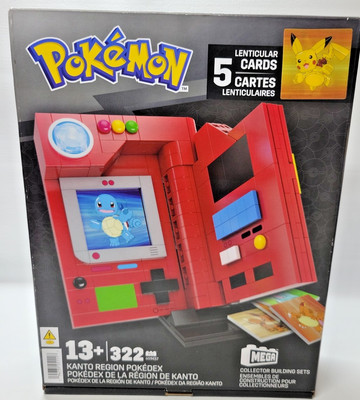 POKEMON 322 PC. KANTO REGION POKEDEX,5 CARDS, COLLECTOR BUILDING SET,   (OBP)