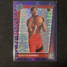 Panini Donruss Optic Rated Rookie Scottie Barnes #186 Purple Pulsar Prizm Rapto…