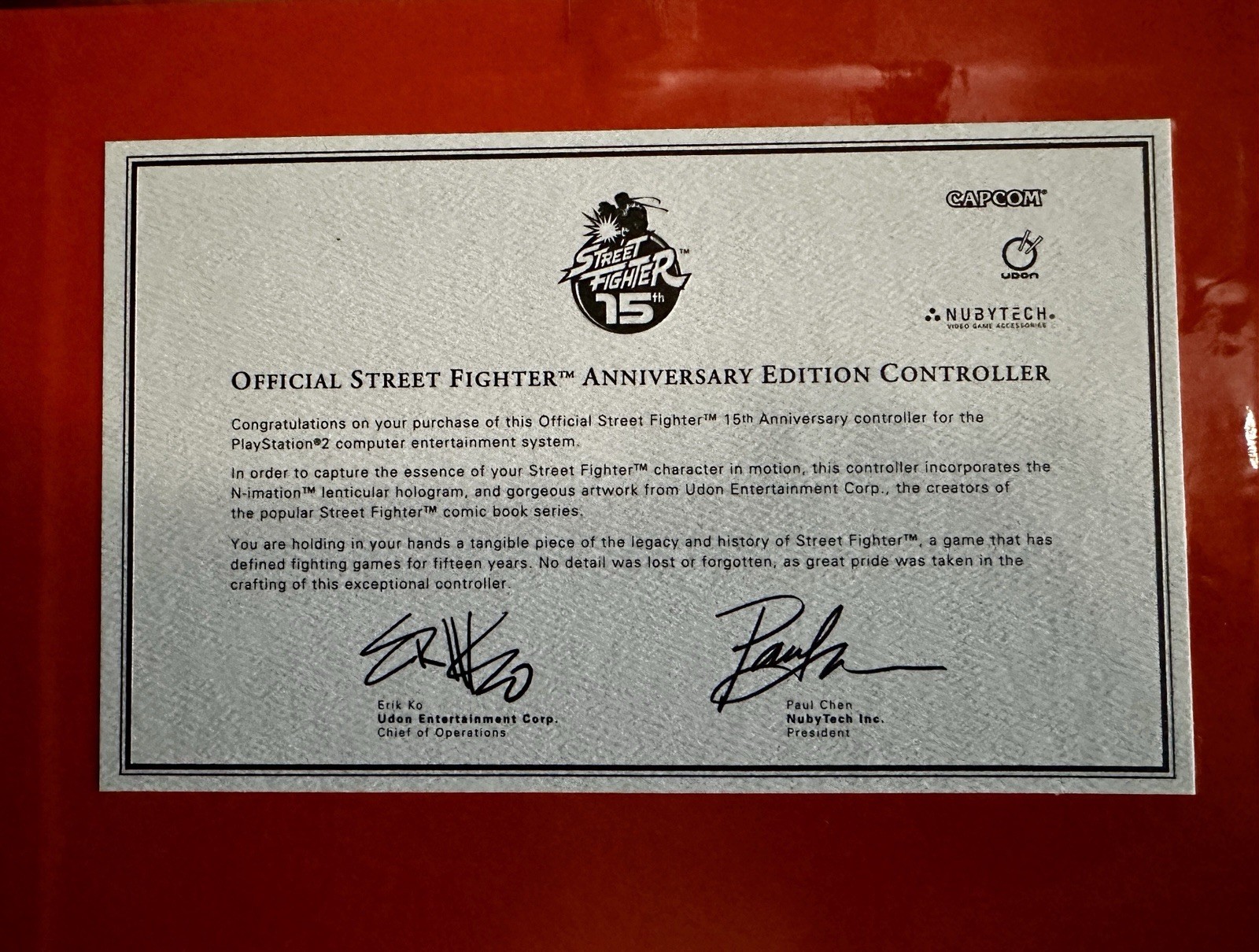 Street Fighter KEN Controller Limited 15th Anniversary Edition PlayStation Sony