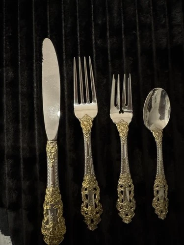 Golden Crown Baroque by Gorham Sterling Silver Dinner Size Place Setting 4 Piece