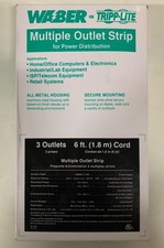 Tripp Lite Waber Power Strip Metal 5-15R 3 Outlet 5-15P 6' Cord 3SP 